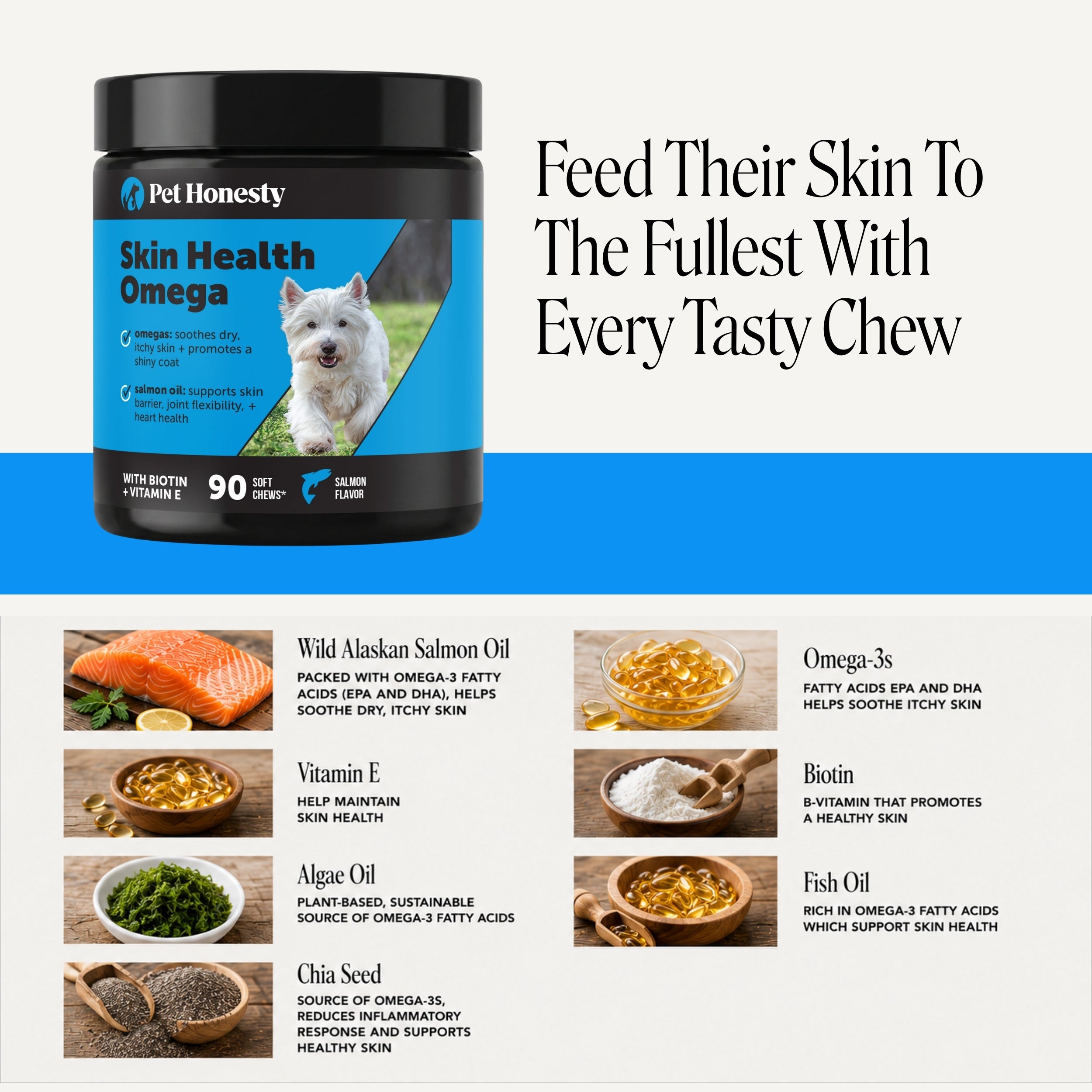 Omega Skin Supplement soft chews